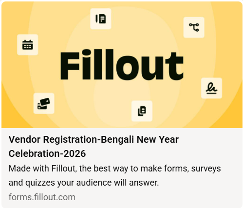 Bengali New Year Celebration - Vendor Registration